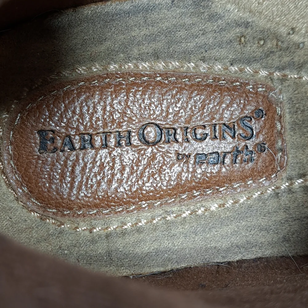 Earth Origins By Earth Women's Paris Ankle Boots Suede Leather Brown Size 9W - Picture 11 of 16